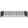 Outdoor Dog Kennel Steel 793.6 ftÂ¬â‰¤ - Black
