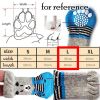 4 Pcs Indoor Cats Dogs Knitted Socks Pink Rabbit Pattern Dog Paw Protection Foot Covers Puppy Teddy Corgi Pet Shoes - Default