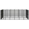 Outdoor Dog Kennel Steel 238.1 ftÂ¬â‰¤ - Black