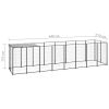 Dog Kennel Black 52.1 ftÂ¬â‰¤ Steel - Black