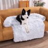 Pet Sofa; Warm Plush Pet Cushion For Indoor Dogs & Cats; Dog Blanket; Washable Pet Bed - Light Coffee - L