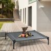 Portable Elevated Outdoor Pet Bed with Removable Canopy Shade - 36in