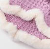 Warm and thickened dog clothes in autumn and winter; bow sweater skirt; dog sweater - Purple skirt - L (recommended weight 5-7 kg)