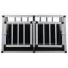 Dog Cage with Double Door 35"x27.2"x19.7" - Silver