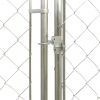Outdoor Dog Kennel with Canopy Top 13'x6'x7.9' - Silver