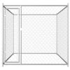 Outdoor Dog Kennel 76"x76"x72.8" - Silver