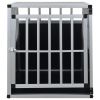 Dog Cage with Single Door 25.6"x35.8"x27.4" - Silver
