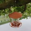 Outdoor garden hanging hummingbird feeder; retractable hummingbird feeder; bird feeder - Brown-2
