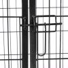 Puppy Playpen Steel 36"x23.2"x24" - Black