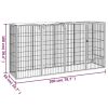 10-Panel Dog Playpen Black 19.7"x39.4" Powder-coated Steel - Black