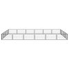 20-Panel Dog Playpen Black 39.4"x19.7" Powder-coated Steel - Black