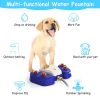 Dog Water Fountain Multifunctional Automatic Pet Water Dispenser Outdoor Step-on Activated Sprinkler for Drinking Shower Fun - Blue