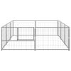 Dog Kennel Silver 64.6 ftÂ¬â‰¤ Steel - Silver
