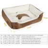Pet Dog Bed Soft Warm Fleece Puppy Cat Bed Dog Cozy Nest Sofa Bed Cushion Mat L Size - L - Brown