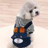 Pet Clother For Small & Medium Dogs; Cartoon Bear Design Dog Four-legged Jumpsuit; Pet Apparel - Royal Blue - L