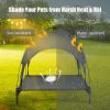 Portable Elevated Outdoor Pet Bed with Removable Canopy Shade - 36in