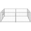 Dog Kennel Silver 43.1 ftÂ¬â‰¤ Steel - Silver