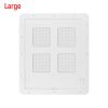 Foldable Plastic Pet Dog Cat Flap Door Pet Screen Dog Fence Home Automatic Flap Door - White - L 37x43 cm