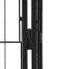 12-Panel Dog Playpen Black 19.7"x39.4" Powder-coated Steel - Black