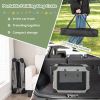 Collapsible Pet Carry Case with 3 Mesh Doors - Black & Gray - L: 32"L x 23"W x 23"H
