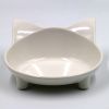 Pet cat bowl Non slip cute cat shaped colorful High Quality cat bowl cat food bowl - white