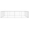 Outdoor Dog Kennel Galvanized Steel 299.2"x299.2"x72.8" - Silver