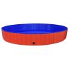 Foldable Dog Swimming Pool Red 118.1"x15.7" PVC - Red