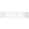 Outdoor Dog Kennel Galvanized Steel 32'x32'x6.6' - Silver