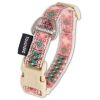 Touchdog 'Carpentry Patterned' Tough Stitched Embroidered Collar and Leash - Brown - Small