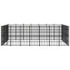 Outdoor Dog Kennel Steel 347.2 ftÂ¬â‰¤ - Black