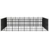 Outdoor Dog Kennel Steel 634.9 ftÂ¬â‰¤ - Black