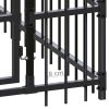 Outdoor Dog Kennel Steel 625 ftÂ¬â‰¤ - Black