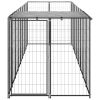 Dog Kennel Black 52.1 ftÂ¬â‰¤ Steel - Black