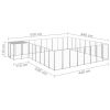 Dog Kennel Silver 221.4 ftÂ¬â‰¤ Steel - Silver
