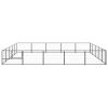 Dog Kennel Black 269.1 ftÂ¬â‰¤ Steel - Black