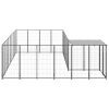 Dog Kennel Black 117.2 ftÂ¬â‰¤ Steel - Black