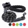 Strong Dog Leash with Zipper Pouch;  Comfortable Padded Handle and Highly Reflective Threads Dog Leashes for Small Medium and Large Dogs - Black