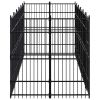 Outdoor Dog Kennel Steel 119 ftÂ¬â‰¤ - Black