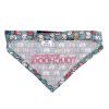 Touchdog 'Bad-to-the-Bone' Elephant Patterned Fashionable Velcro Bandana - Aqua - Small