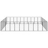 36-Panel Dog Playpen Black 19.7"x39.4" Powder-coated Steel - Black