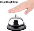 Stainless Steel Desktop Reception Desk Service Servant Bell  - Black