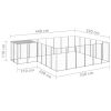 Dog Kennel Silver 130.2 ftÂ¬â‰¤ Steel - Silver