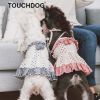 Touchdog Fetching Smock Designer Dog Dress - Red - Large