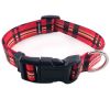 Pet supplies Digital printing Pet collar Bohemian collar Ethnic dog collar - British red check - Collar M: 2 * 55cm