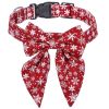 Sunflower Christmas Pet Collar Pet Bow Tie Collar With Adjustable Buckle For Dogs And Cats - Green - XS