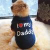 Letter Print Pet Sweater For Dog & Cat; Warm Dog Sweater Soft Cat Sweatshirt; Winter Pet Apparel - Dark Grey - XS