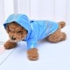 S-XL Pets Dog Raincoat Reflective Strip Dog RainCoat Waterproof Jackets Outdoor Breathable Clothes For Puppies - Blue - S