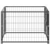 Dog Kennel Black 39.4"x39.4"x27.6" Steel - Black