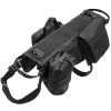 Tactical Dog Harness With Pouches; Adjustable Harness With 3 Detachable Pockets - Black - L
