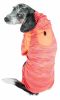 Pet Life Active 'Downward Dog' Heathered Performance 4-Way Stretch Two-Toned Full Body Warm Up Hoodie - Orange - X-Large